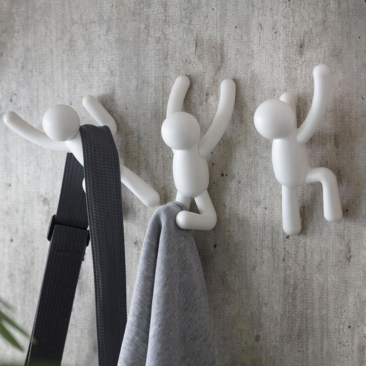 UMBRA - Set 3 Ganchos de Pared Buddy Blanco