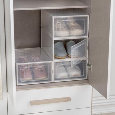 Set 4 Cajas Organizadoras de Zapato de Plastico