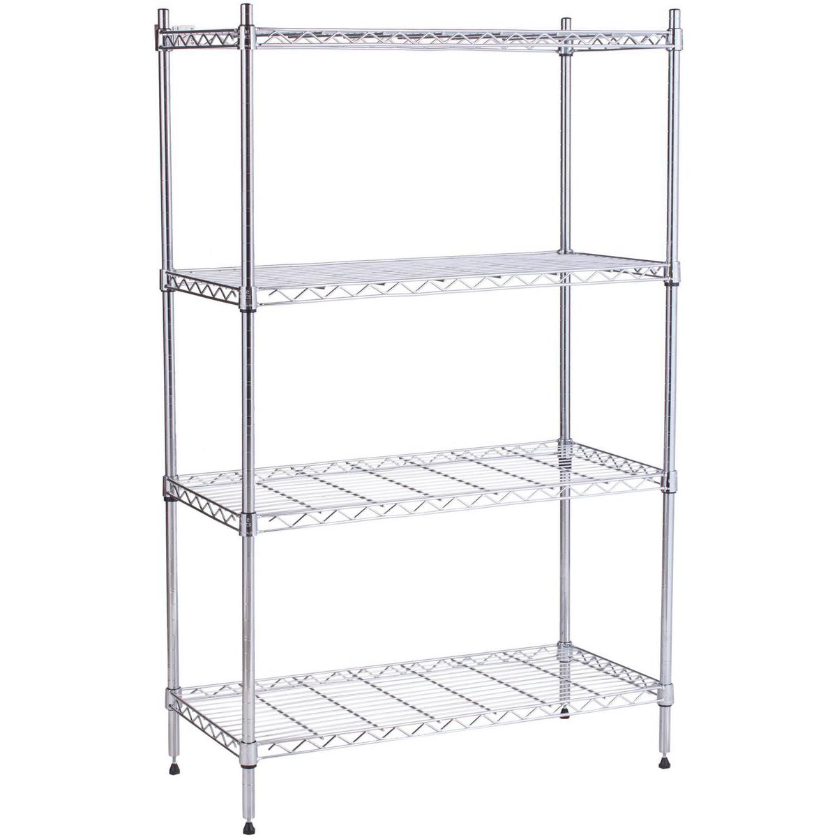 JUST HOME COLLECTION - Estante Metal 4 Niveles 137x91x35cm Gris 90 kg Cromado