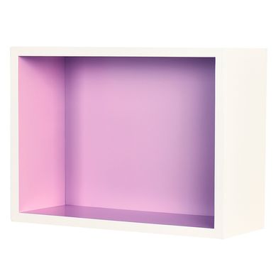 Repisa Cuadrada Blanca/Rosa