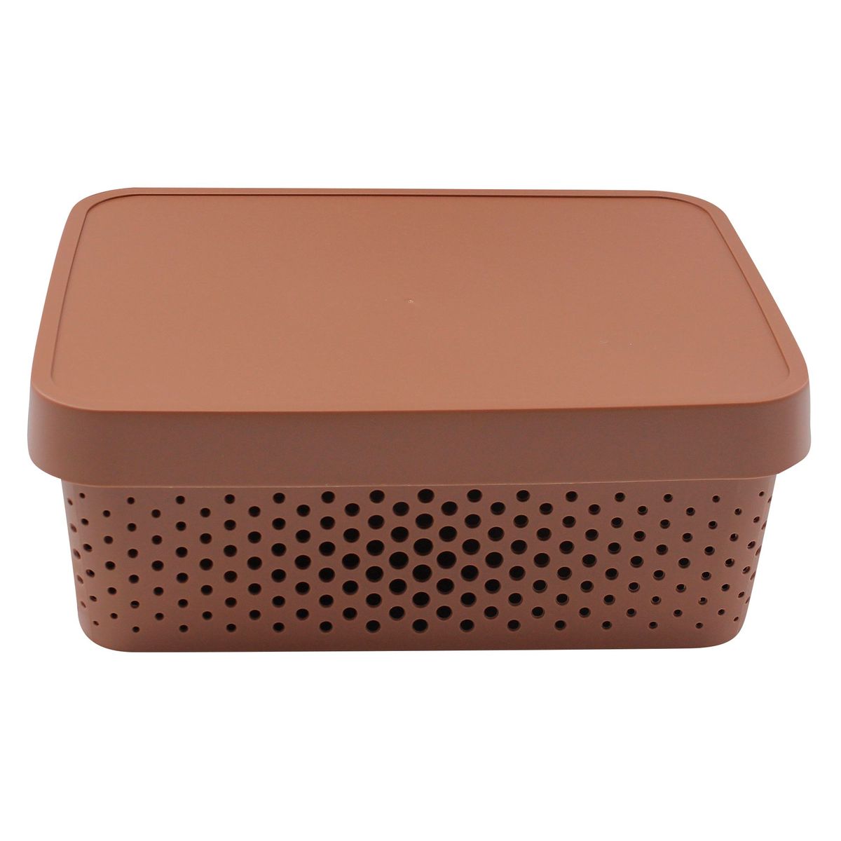 JUST HOME COLLECTION - Canasta con Tapa 11L Wengué