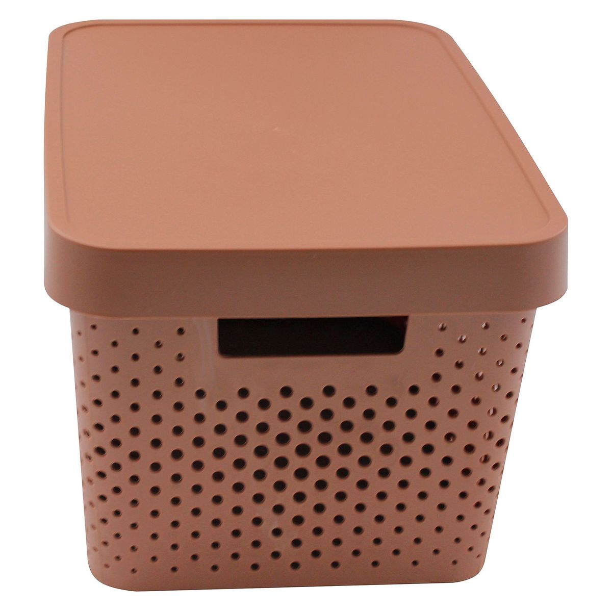 JUST HOME COLLECTION - Canasta con Tapa 11L Wengué