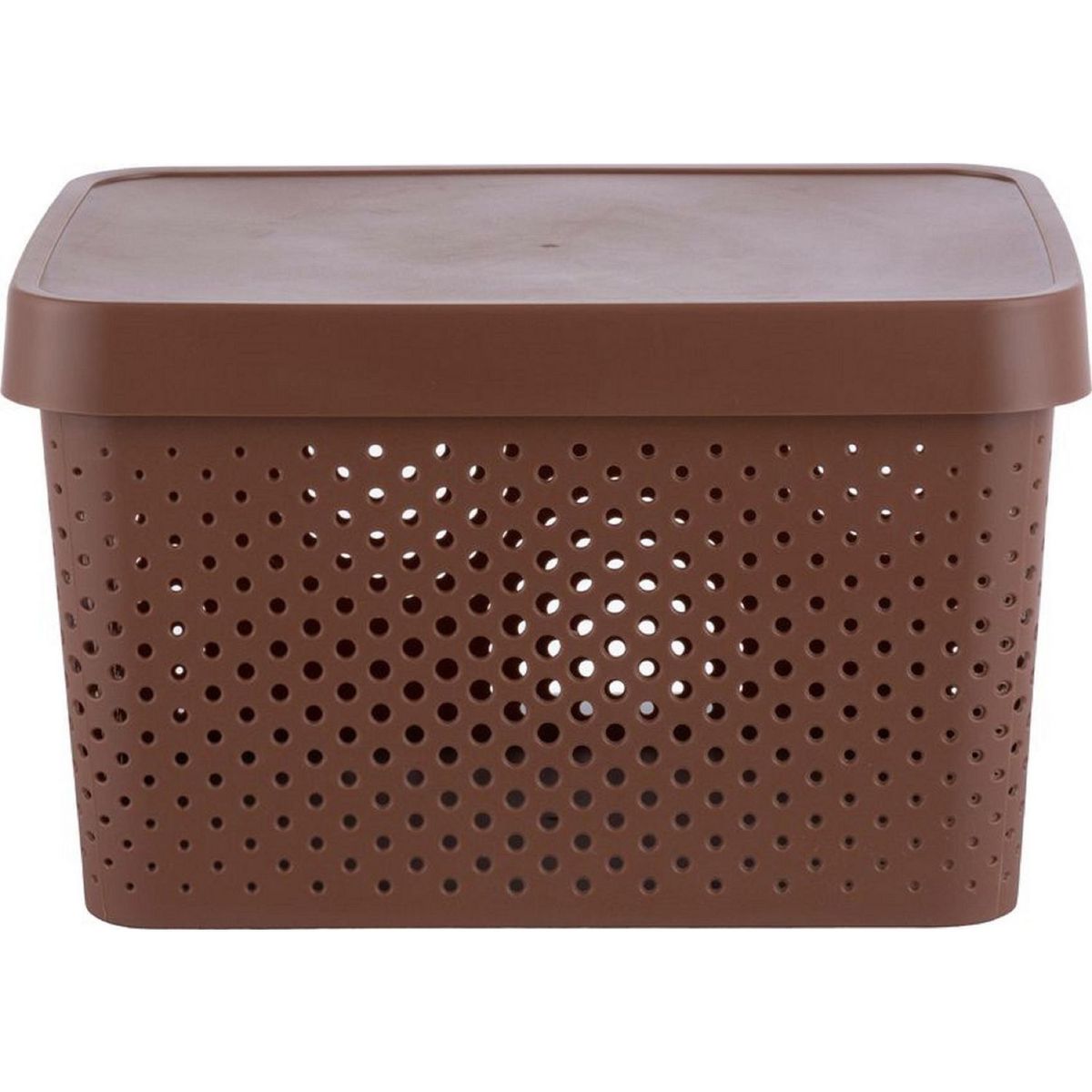 JUST HOME COLLECTION - Canasta con Tapa 17L Wengué