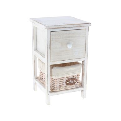 Gavetero 2 niveles con 1 Canasto 25x25x42 cm