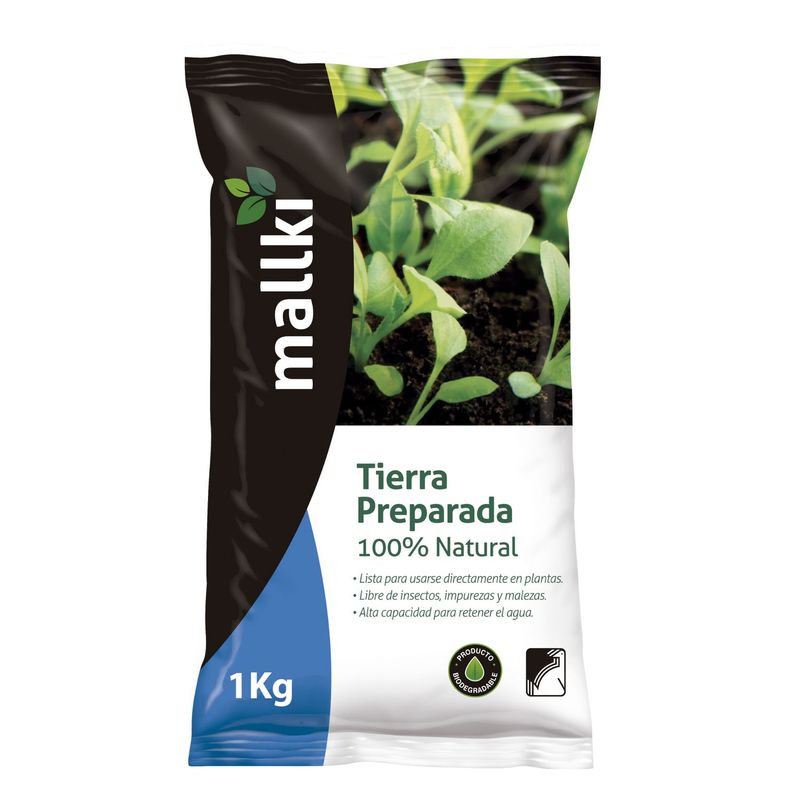 GENERICO - Tierra Preparada Mallki 1kg 1kg Tierra 15 cm27 cm4 cm