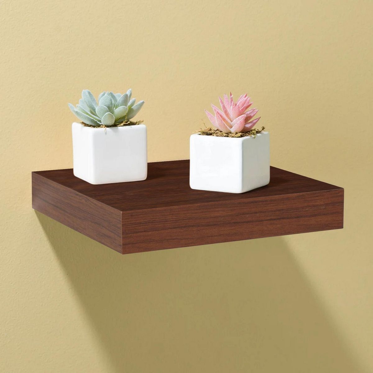 JUST HOME COLLECTION - Repisa Flotante Melamina Café 25x25x3.8cm