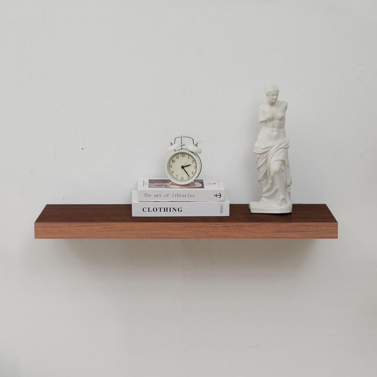 JUST HOME COLLECTION - Repisa Flotante Madera 60x25x3.8cm Caoba