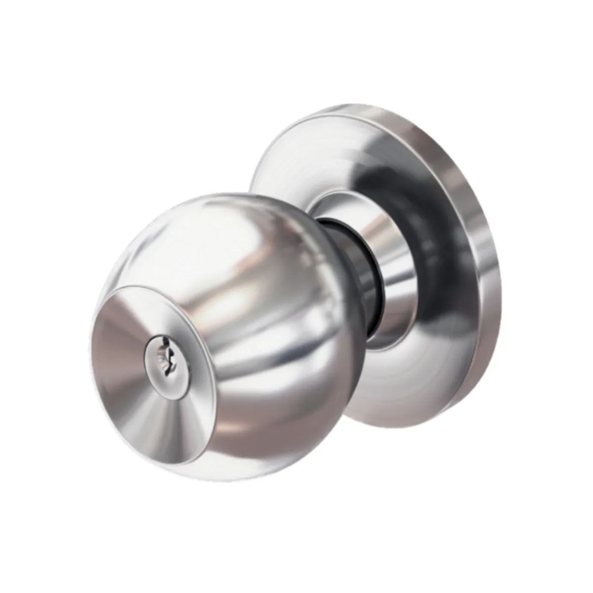 ANDINA - Cerradura de Pomo Dormitorio Acero Inoxidable