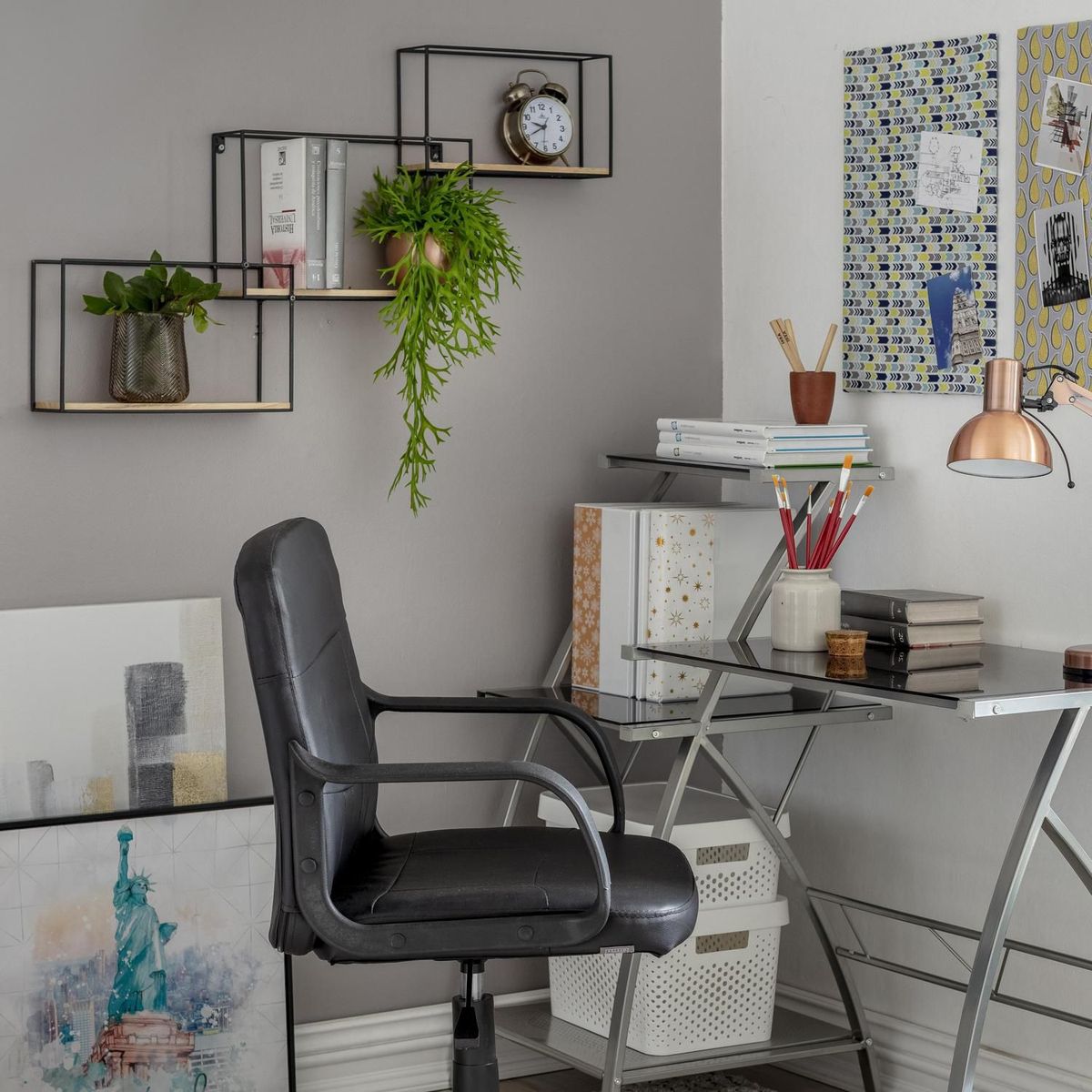 JUST HOME COLLECTION - Repisa Deco 3 niveles Negro