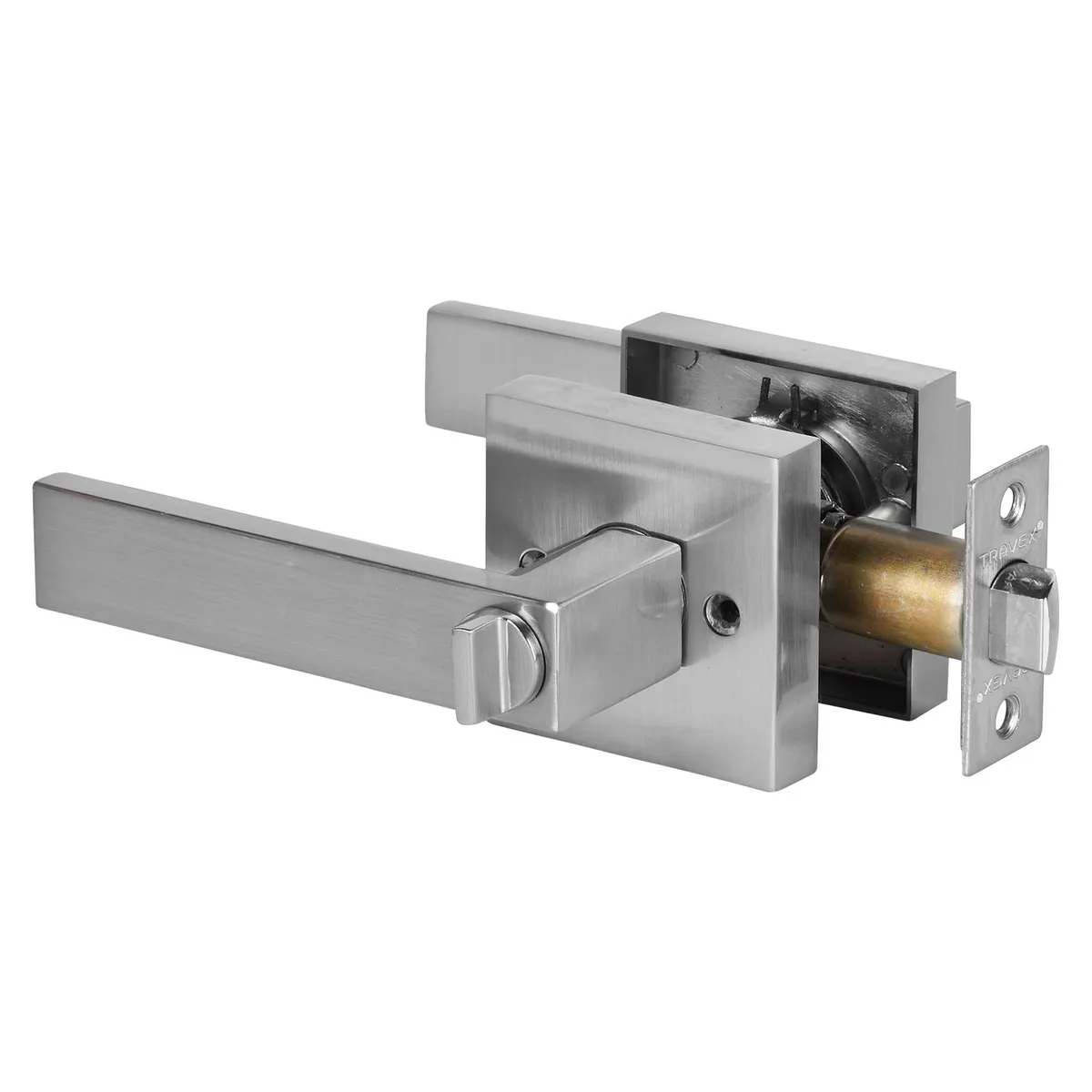 TRAVEX - Cerradura de Manija Baño Liza B25 Acero Inoxidable