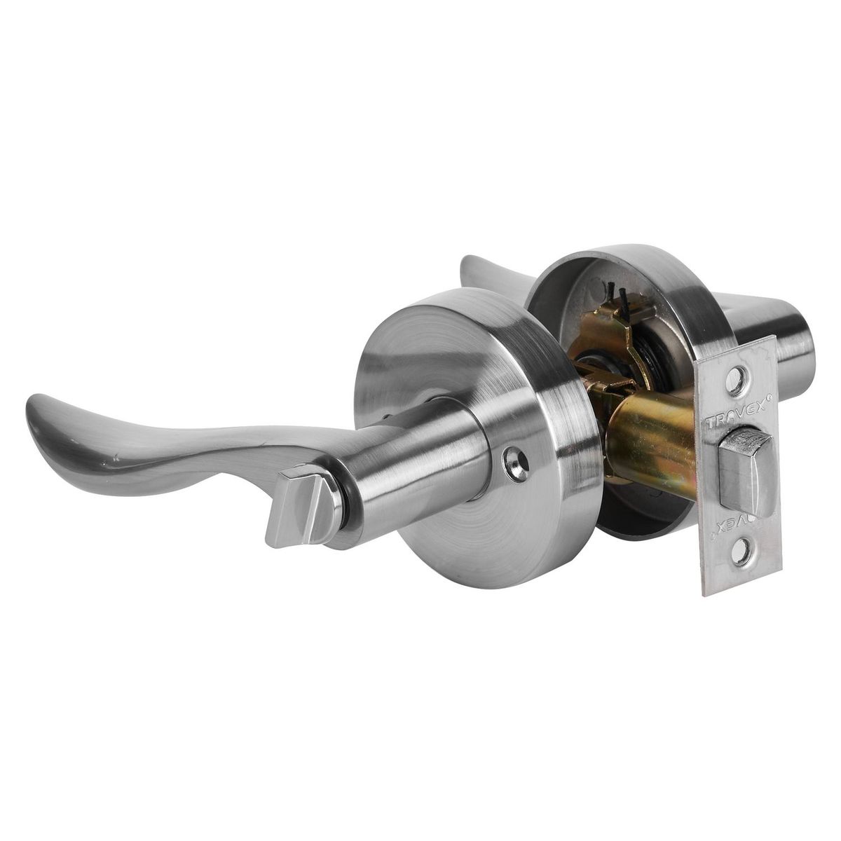 TRAVEX - Cerradura de Manija Baño Rhonda B15 Acero Inoxidable