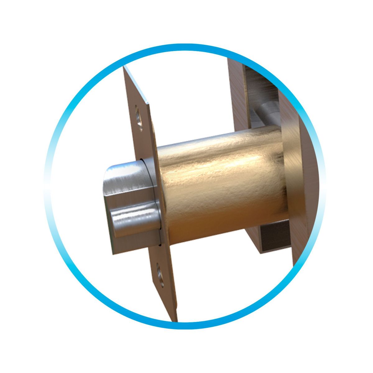 TRAVEX - Cerradura de Manija Dormitorio Rhonda D10 Acero Inoxidable