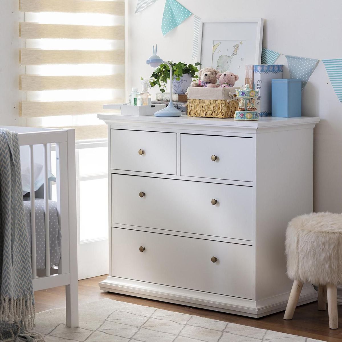 TVILUM - Cómoda 4 Cajones Paris