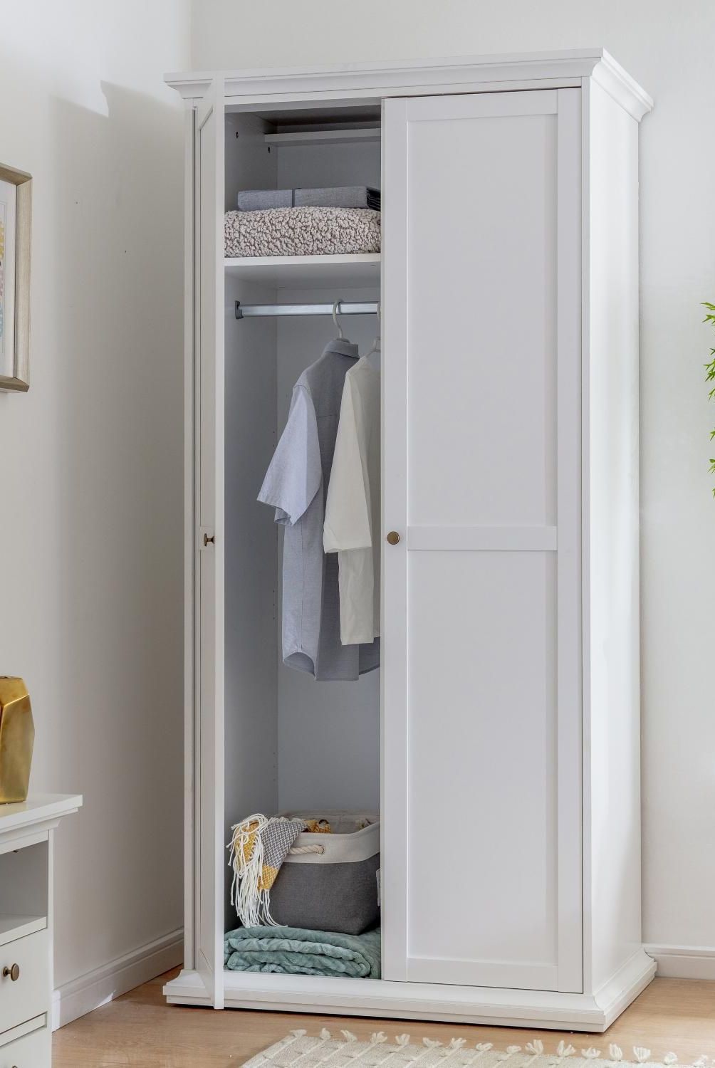 TVILUM - 2 Puerta(s) 0 Cajón(es) 5 Repisa(s) 96x201x61 cm Blanco