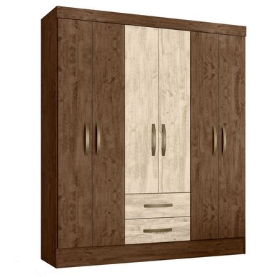 Ropero 6 puertas 2 cajones Laos Castao