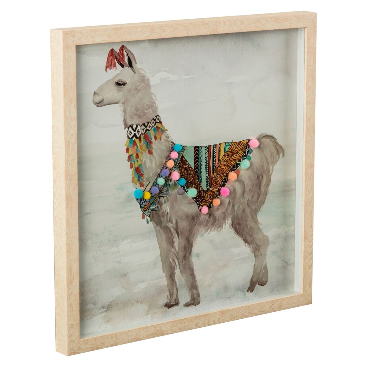 JUST HOME COLLECTION - Cuadro Llama Perfil 43x43cm