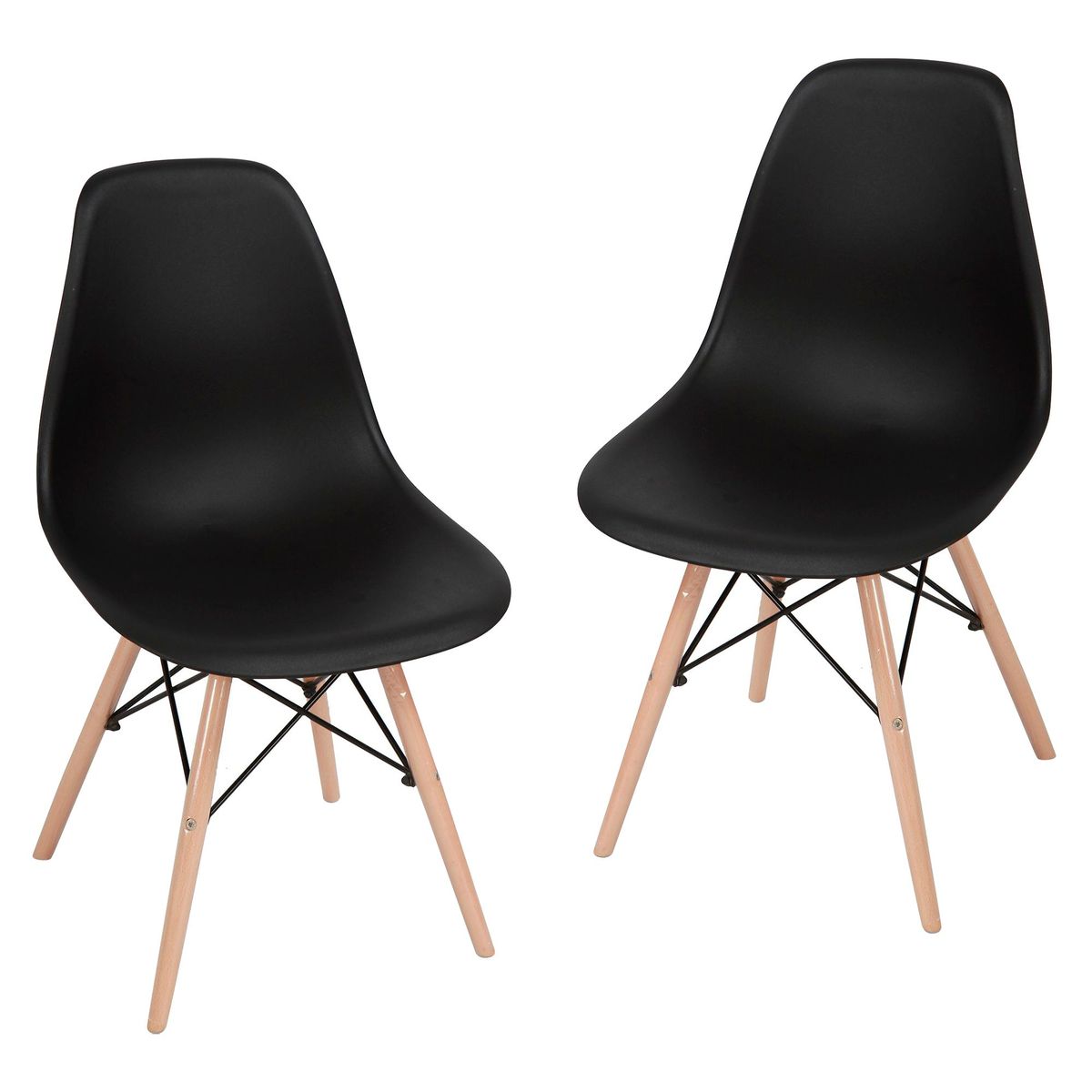 JUST HOME COLLECTION - Set x2 Sillas Eames Negra