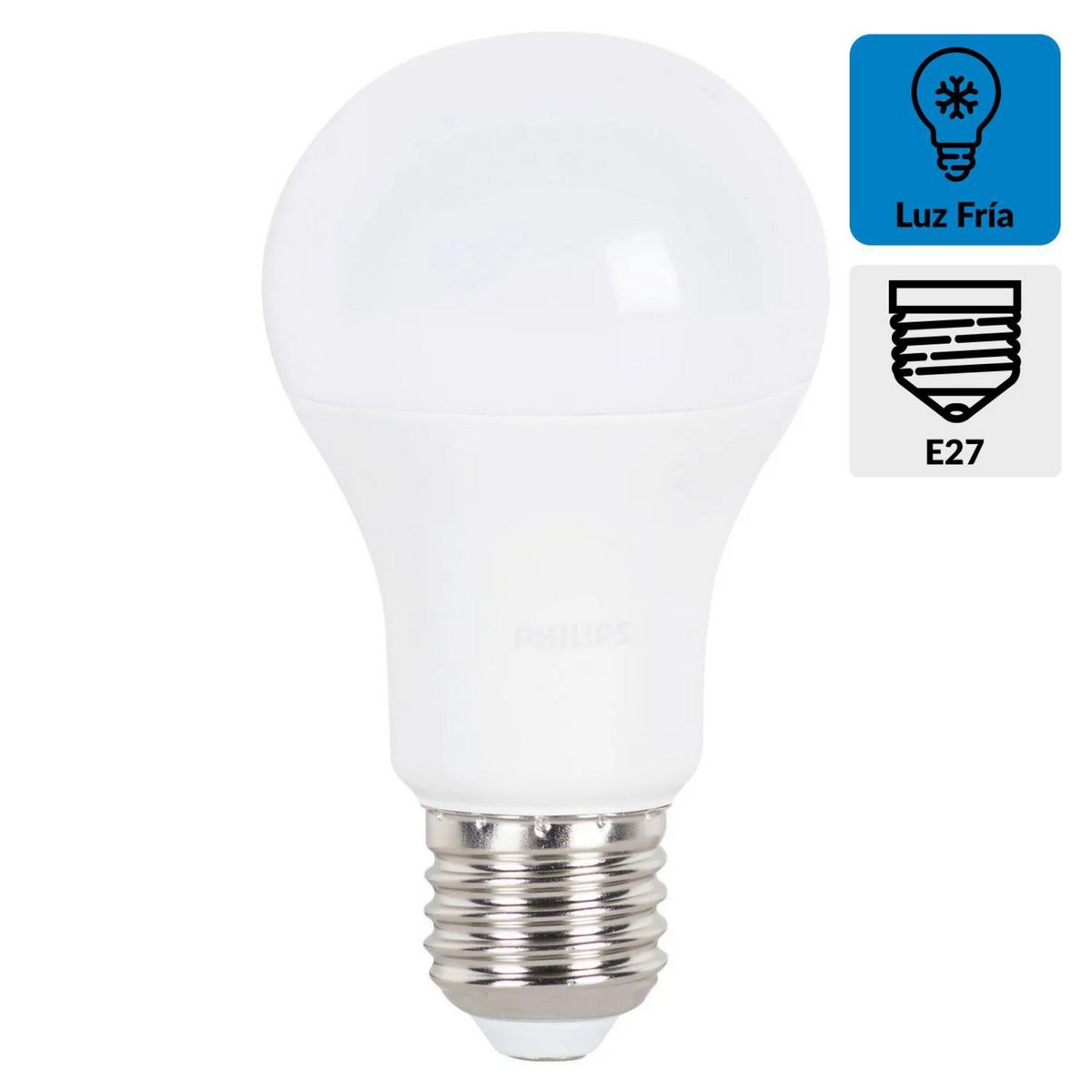 PHILIPS - Foco LED Bulbo A60 E27 9W Luz Blanca