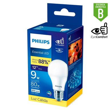 Foco Led Bulbo A60 E27 9W Luz Amarilla