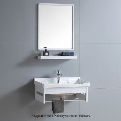 Vanitorio + Espejo + Repisa Venecia 60x40x29.5cm Blanco