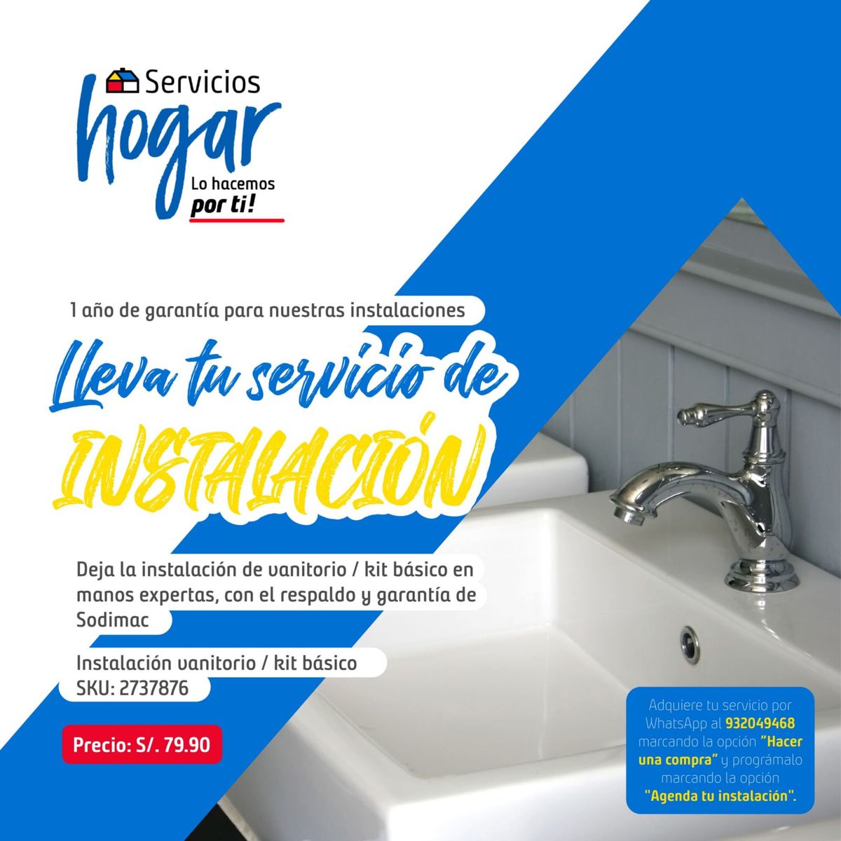 AMERICAN FURNITURE - Vanitorio + Espejo + Repisa Venecia 60x40x29.5cm Blanco