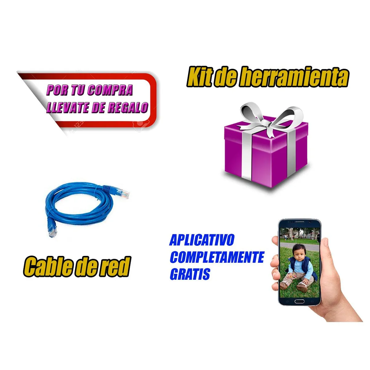 HIKVISION - Kit 6 Cámaras de Seguridad HD 720p Disco 1TB Vigilancia + Kit de Herramientas