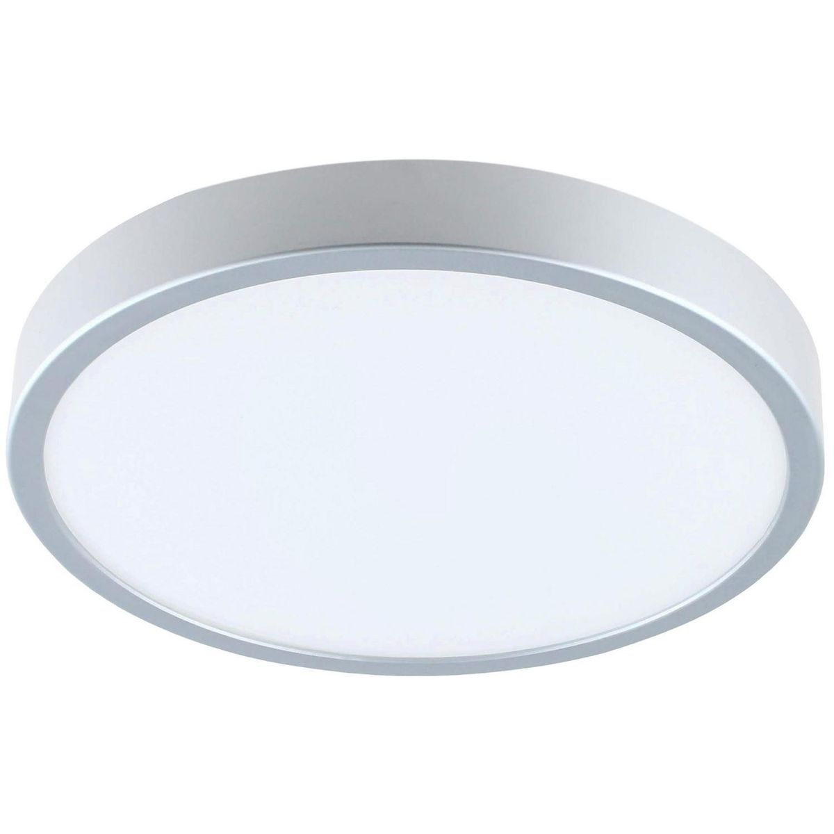 CASA BONITA - Plafón LED Anillo Luz Cálida 26cm Plateado