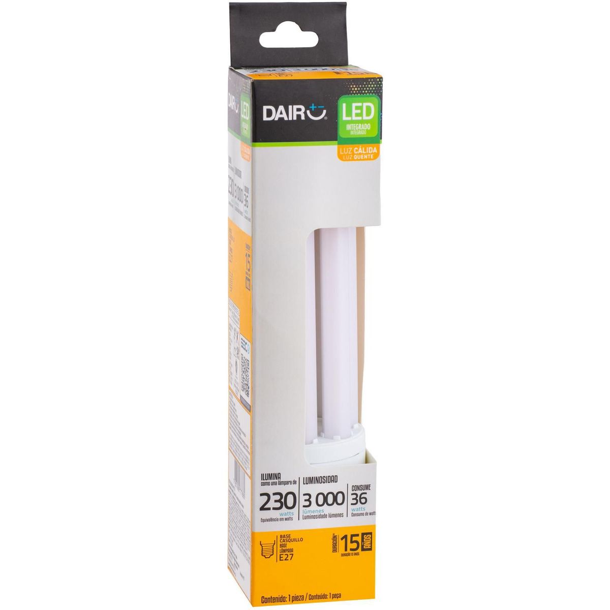 DAIRU - Foco Led Corn 36W E27 Luz Caliente