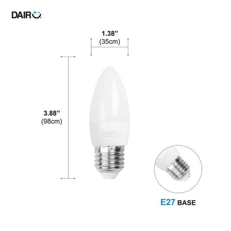 DAIRU - Pack x3 Foco LED Vela 3.5W  Luz Blanca