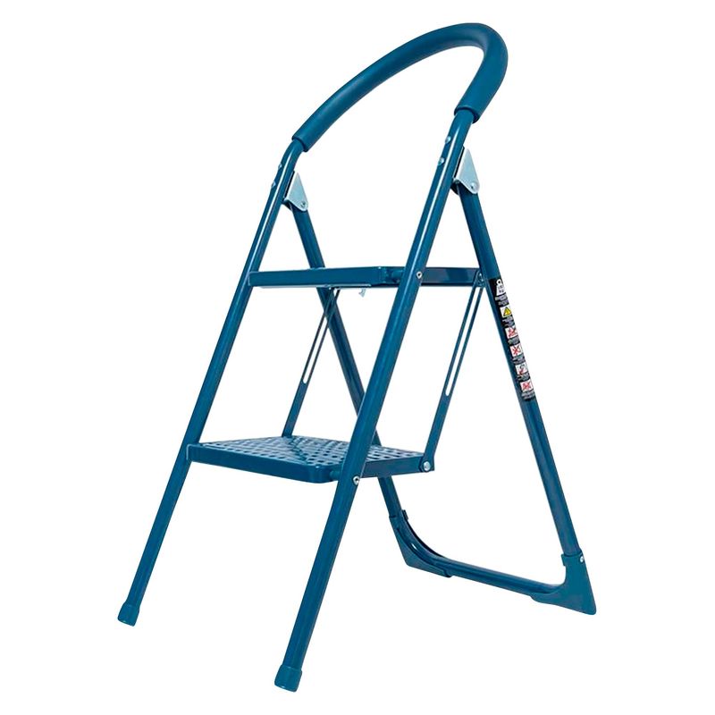 JUST HOME COLLECTION - Escalera 2 Pasos Metal Azul oscuro