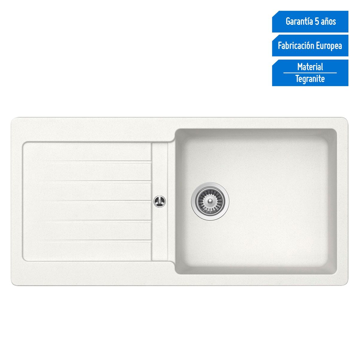 TEKA - Lavadero 2 pozas con Escurridero 100cm Blanco