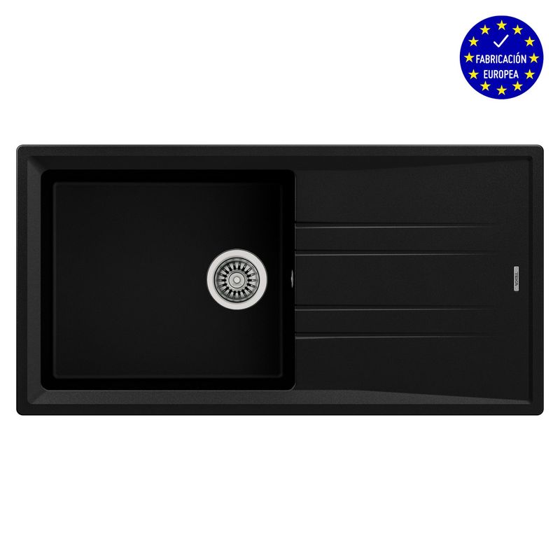 TEKA - Lavadero 1 poza con escurridero 100 cm Negro