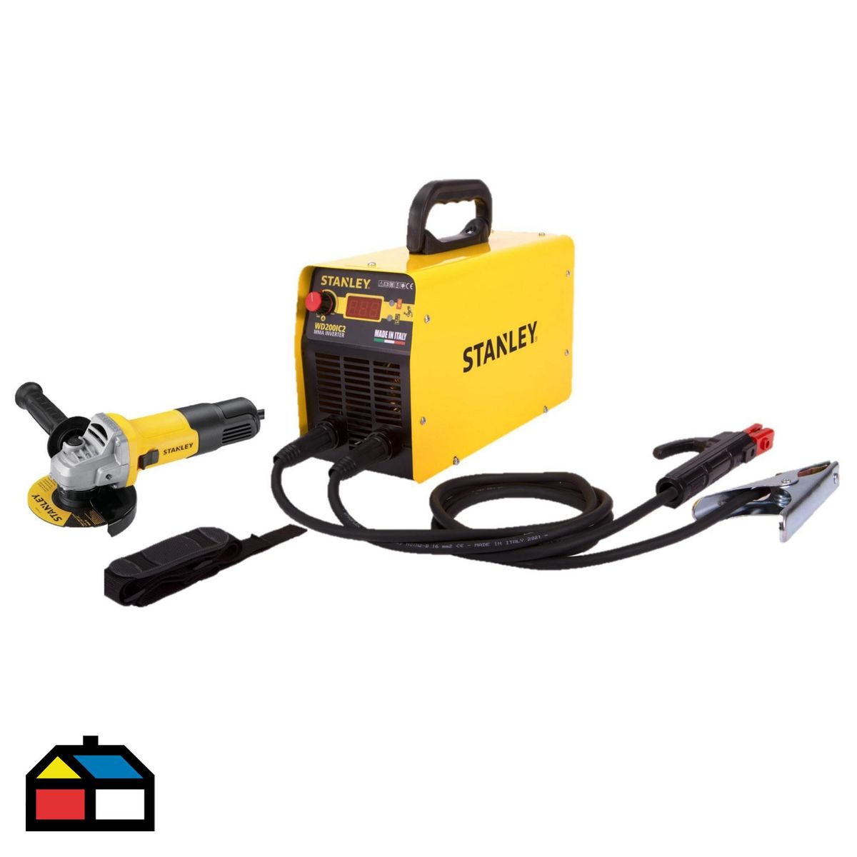 STANLEY - Soldadora 200A 61735-K6 + Esmeril 710W Stanley