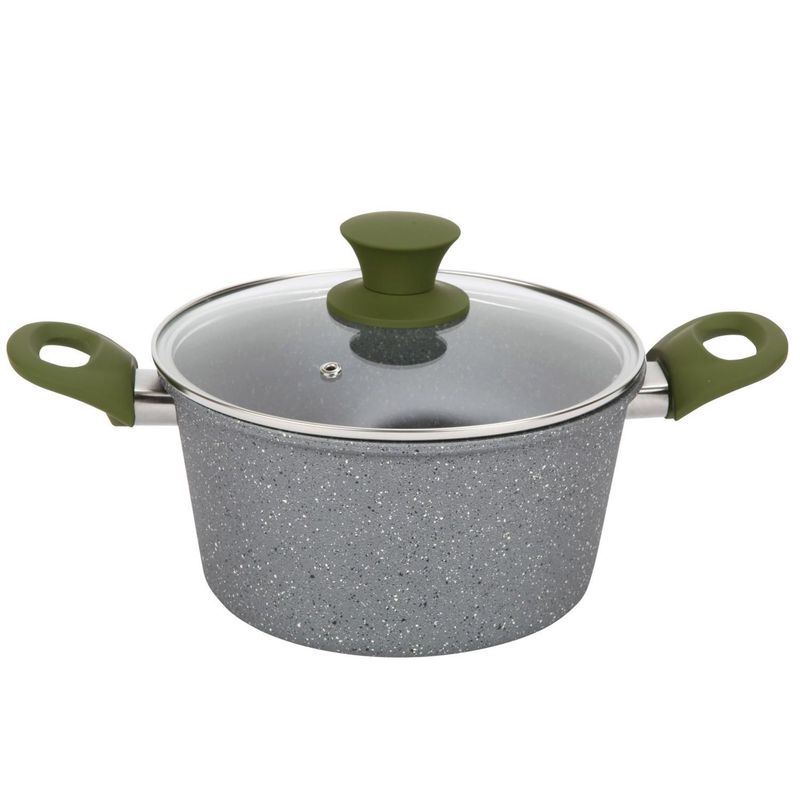 JUST HOME COLLECTION - Olla Antiadherente Rock y Marble 20cm