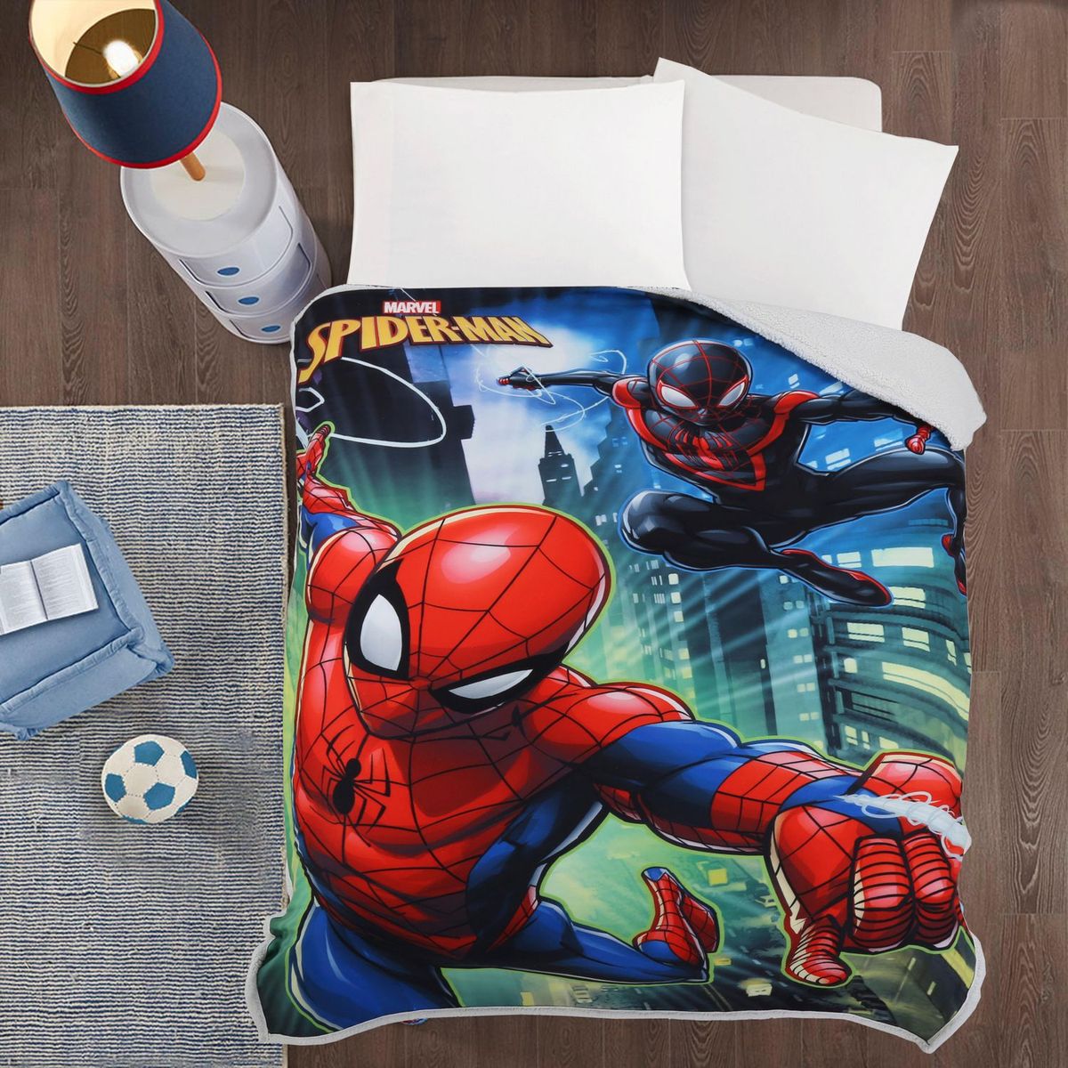 MARVEL - Frazada Sherpa Spiderman 160x220cm