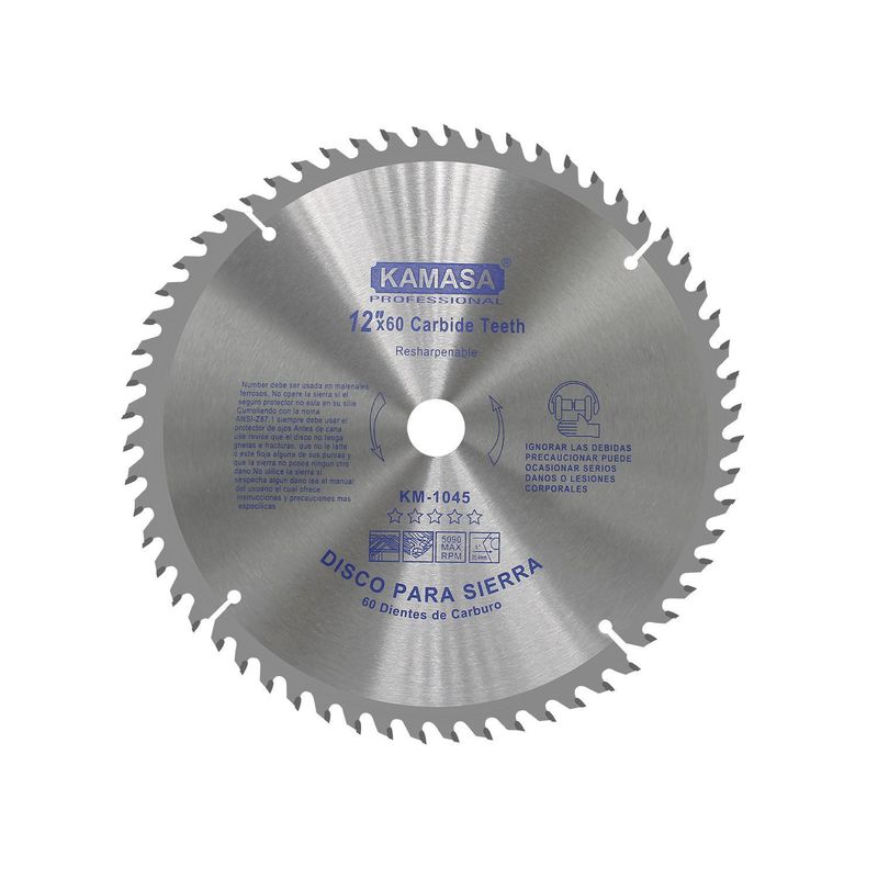 KAMASA - Disco Sierra para Madera 12" 300mm 60 Dientes Kamasa