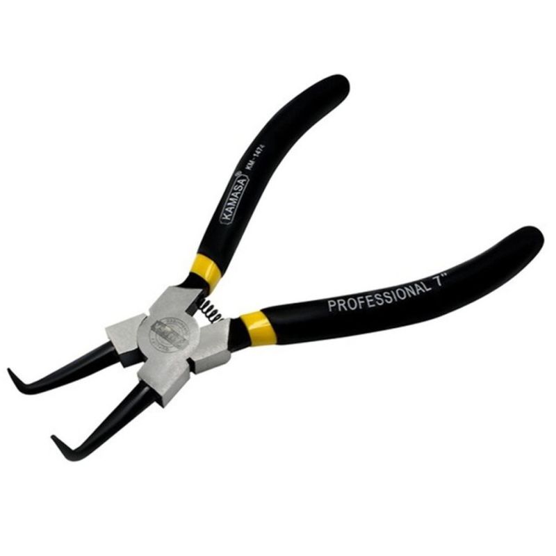 KAMASA - Alicate Saca Seguros Interior Curvo 7" 180mm
