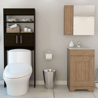 Combo My Bath Botiquin + Mueble Lavamanos + Optimizador Miel /Wengue