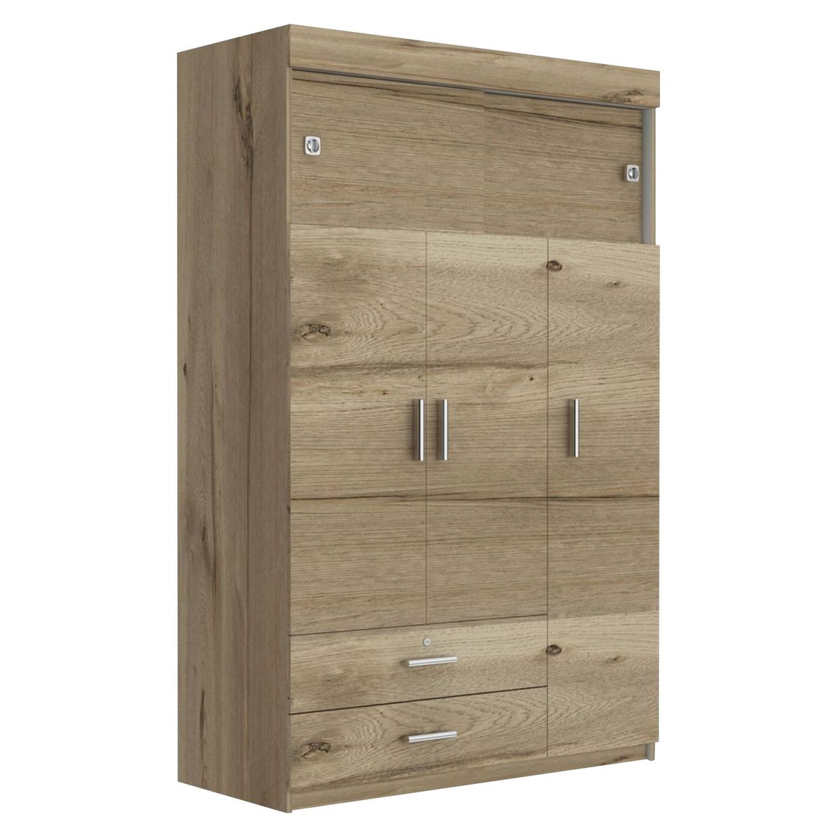 TUHOME - Ropero 5 Puertas 2 Cajones Manila Duna