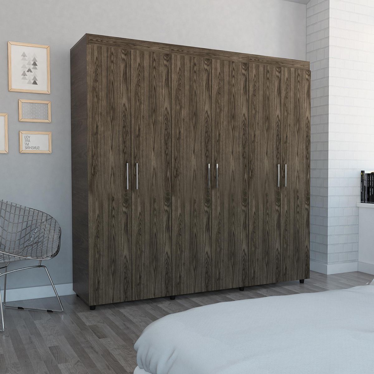 TUHOME - Ropero 6 Puertas 2 Cajones Amatista