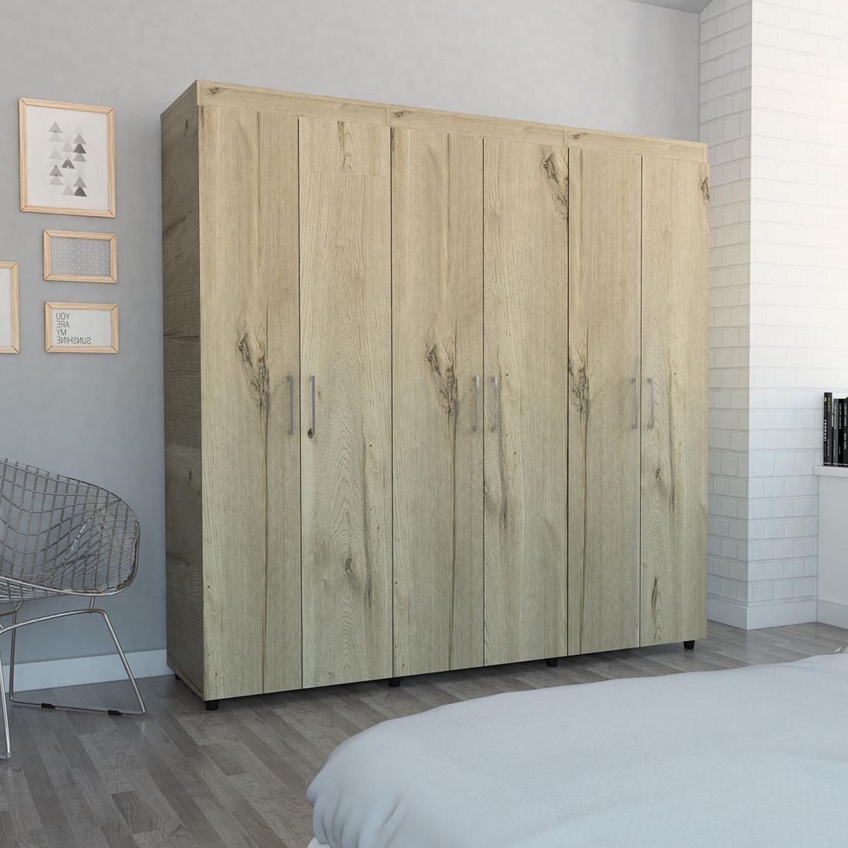 TUHOME - Ropero 6 Puertas 2 Cajones Amatista