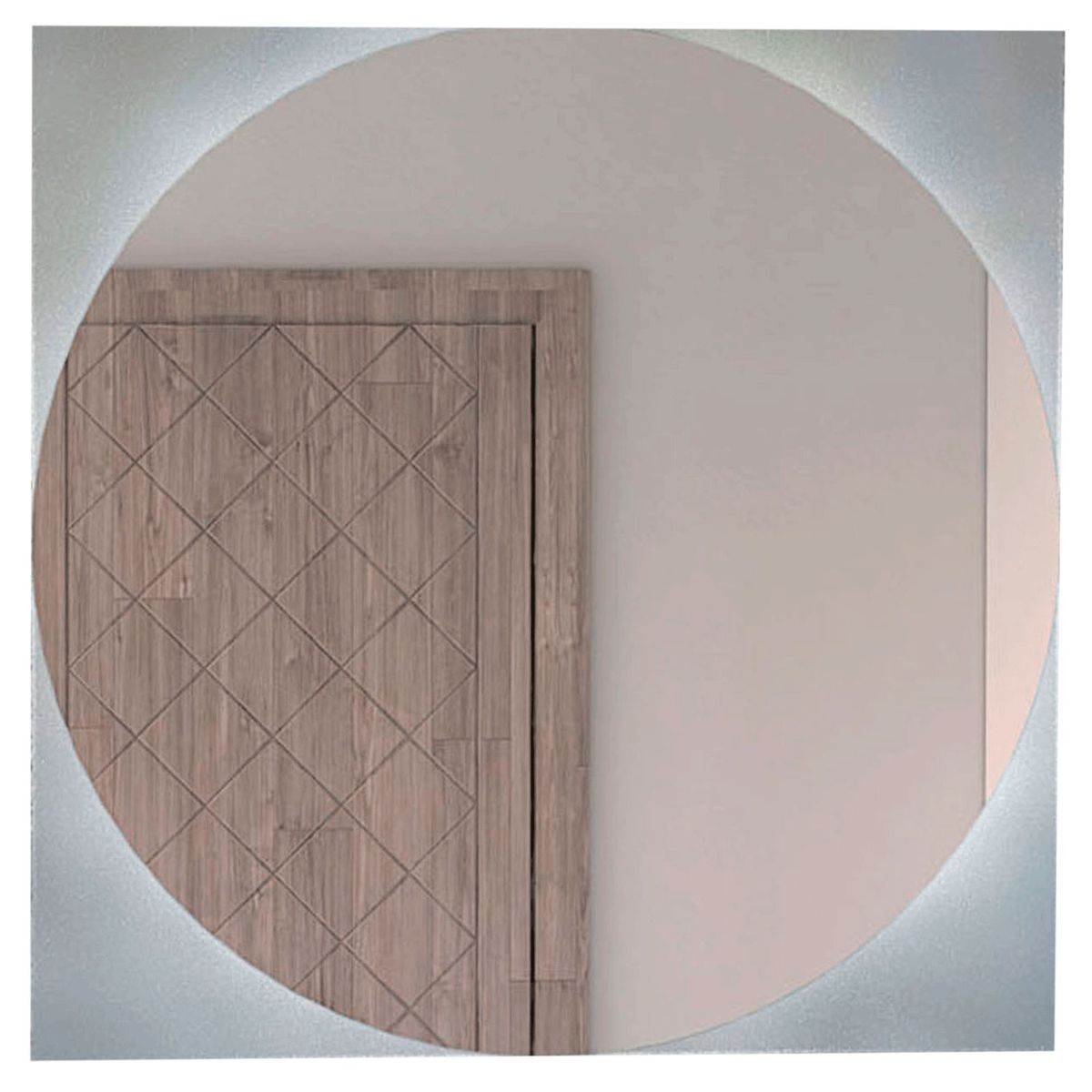 TUHOME - Espejo de Baño Cuadrado con Esquinero Salerno 60cm