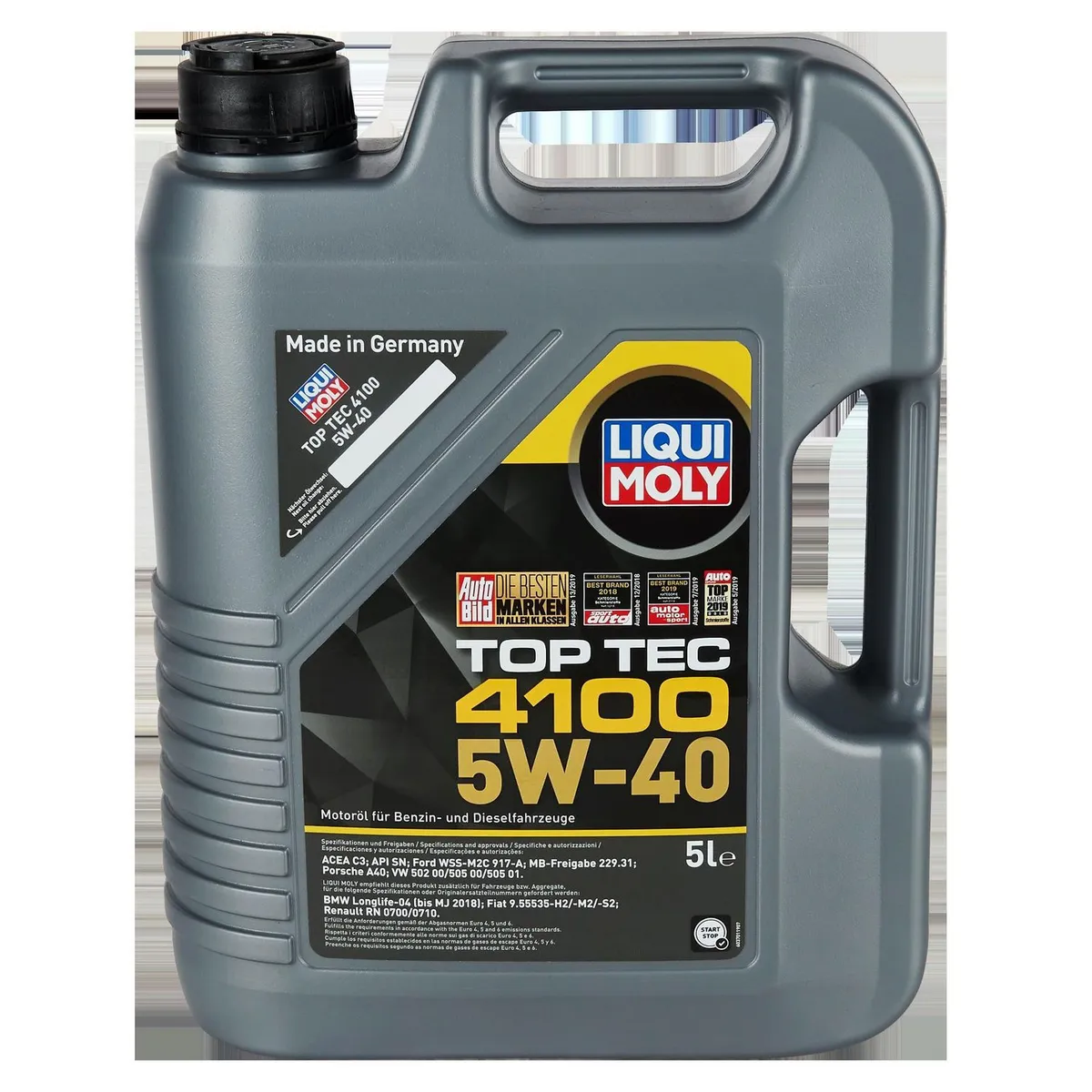 LIQUI MOLY - Aceite de Motor Liqui Moly 5W-40 Top Tec 4100 5 L