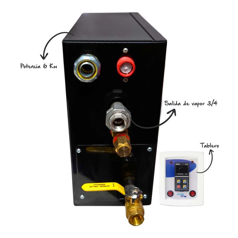 CUBA&SPA - Generador de Vapor para sauna 6 KW