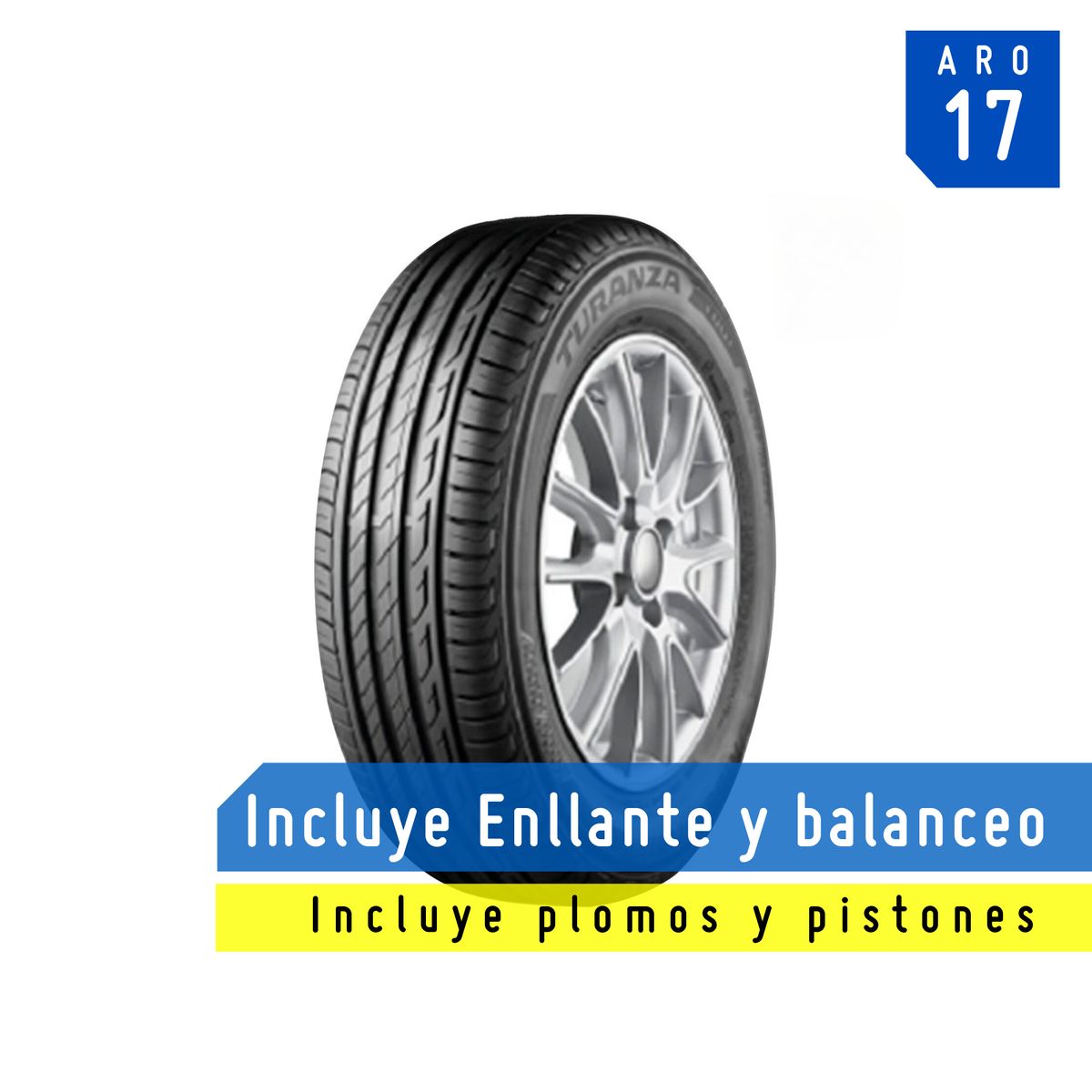 BRIDGESTONE - Llanta Bridgestone 205/50R17 89V BS Turanza T001