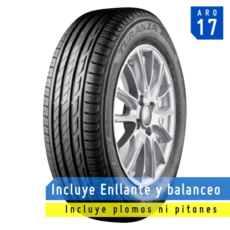 BRIDGESTONE - Llanta Bridgestone 205/55R17 91W BS Turanza T001
