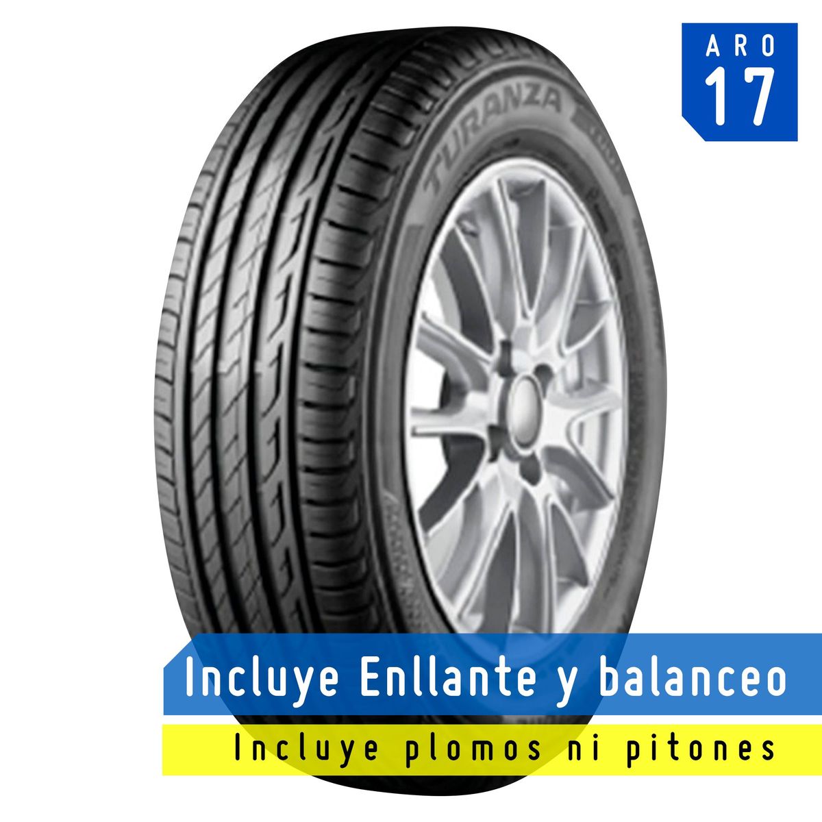 BRIDGESTONE - Llanta Bridgestone 215/50R17 91V BS Turanza T001