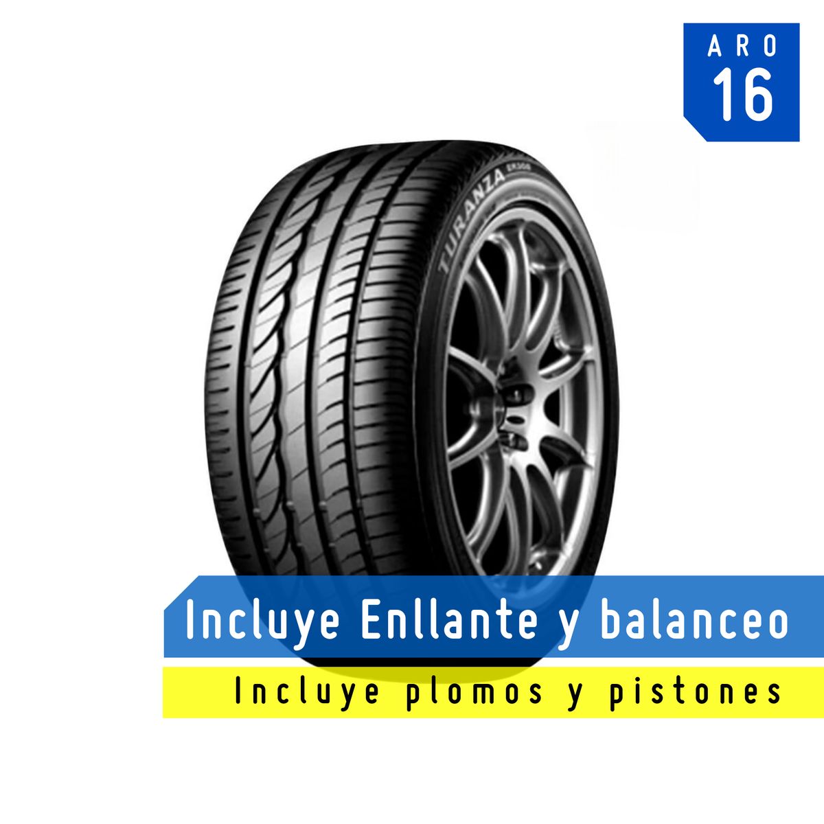 BRIDGESTONE - Llanta Bridgestone 215/60R16 BS Turanza ER300