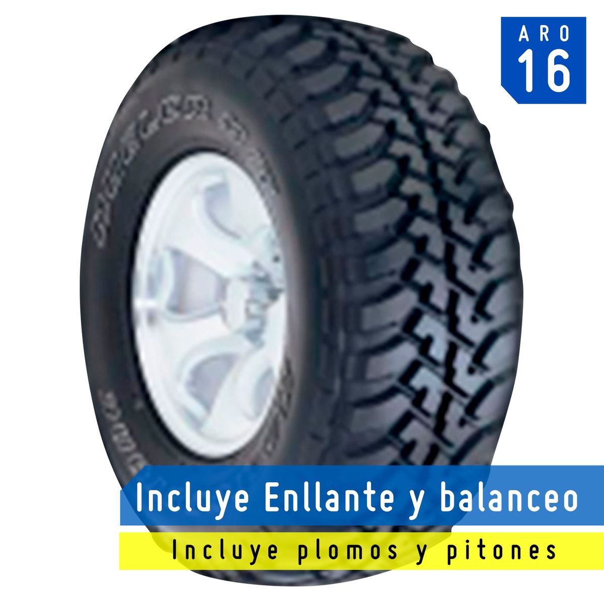BRIDGESTONE - Llanta Bridgestone 245/75R16 120Q 10PR BS Dueler