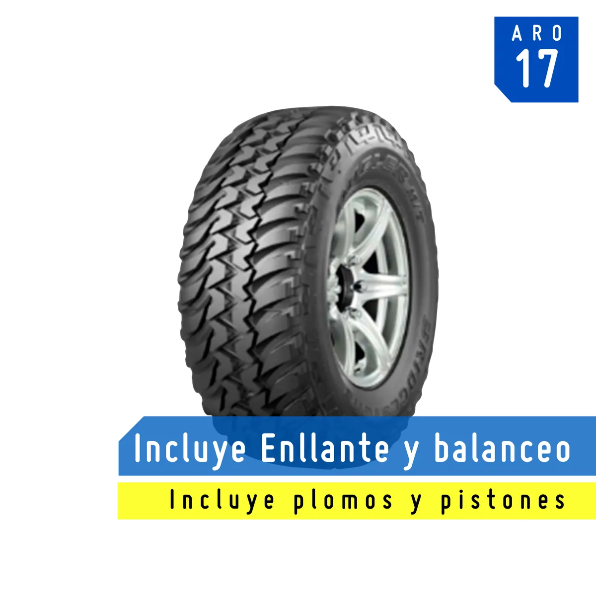 BRIDGESTONE - Llanta Bridgestone 265/65R17 120Q BS Dueler M/T 6